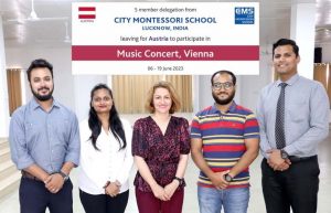 सीएमएस का पांच सदस्यीय संगीत शिक्षक दल आस्ट्रिया रवाना