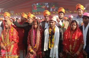 मुख्यमंत्री सामूहिक विवाह योजना के तहत 762 जोड़ों की शादियां हुई सकुशल सम्पन्न