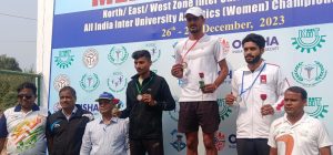प्रिंस राज ने अविवि को नार्थ ईस्ट जोन इंटर यूनिवर्सिटी एथलेटिक्स प्रतियोगिता में दिलाया पहला कांस्य पदक