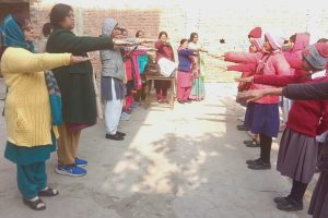 बालिका विद्यालय में राष्ट्रीय मतदाता दिवस एवं बिन बेटी आंगन सूना कार्यक्रम का आयोजन