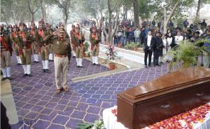 बहाई समाधि स्थल में राजकीय सम्मान से हुआ डा जगदीश गांधी का अन्तिम संस्कार