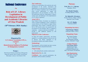 यूपीएलए द्वारा नेशनल कॉन्फ्रेंस का आयोजन 18 फरवरी को