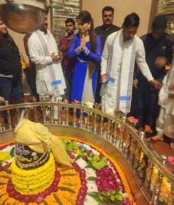 Urvashi Rautela took blessings of Mahadev at Tara Baba Kutiya temple in Haryana on the auspicious occasion of Mahashivratri.