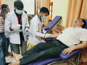 भारतीय नववर्ष के मौके आयोजित हुआ स्वैच्छिक रक्तदान शिविर
