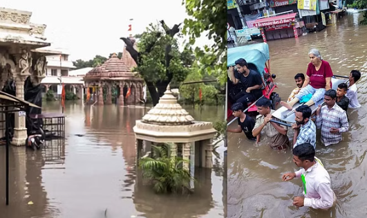 यूपी-बिहार, जम्मू-कश्मीर समेत 14 राज्यों में भारी बारिश का अलर्ट; गुजरात के 18 जिलों में बाढ़